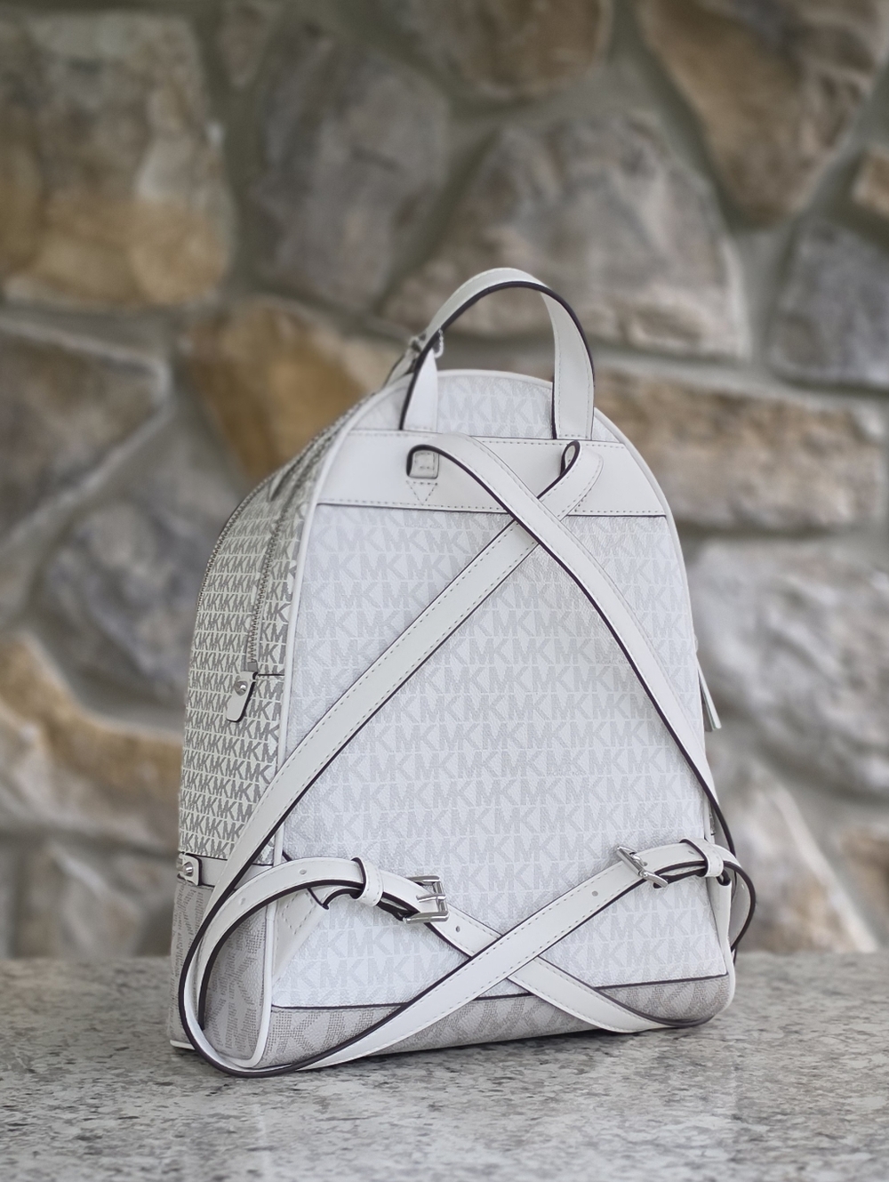 Michael Kors Rhea Color-Block Logo Medium Backpack - Picture 3 of 9